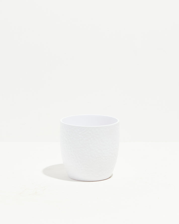White Ceramic Puckered Pot