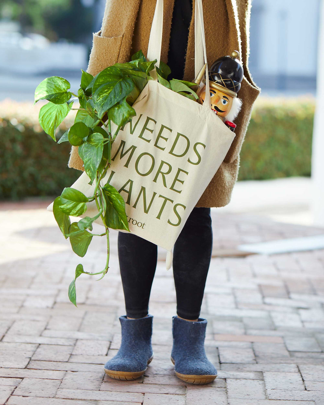 growing plants in reusable shopping bags Needs More Plants | Totes | Accessories