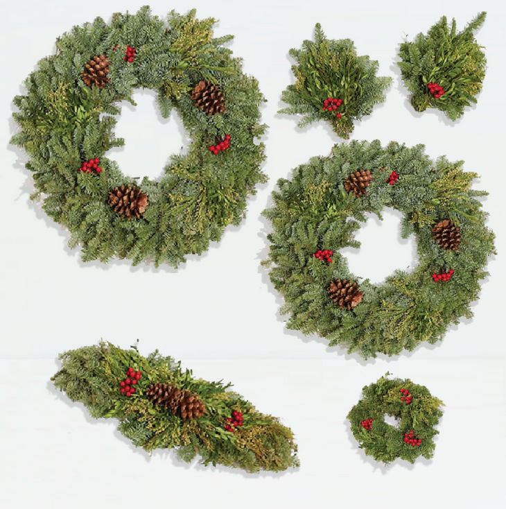 Decorate Everything! Fresh Live Holiday Wreath & Decor Bundle, Lively Root, Accessory, , , , 